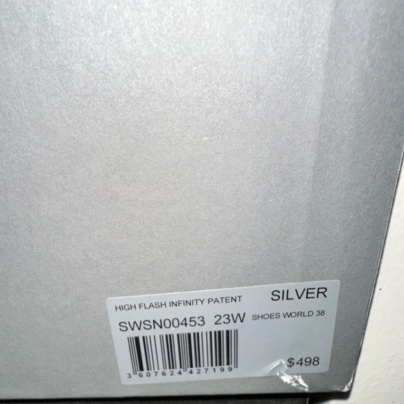 Zadig & Voltaire Women’s High Flash Infinity Patent Silver Leather (38) US 7. - Picture 11 of 13